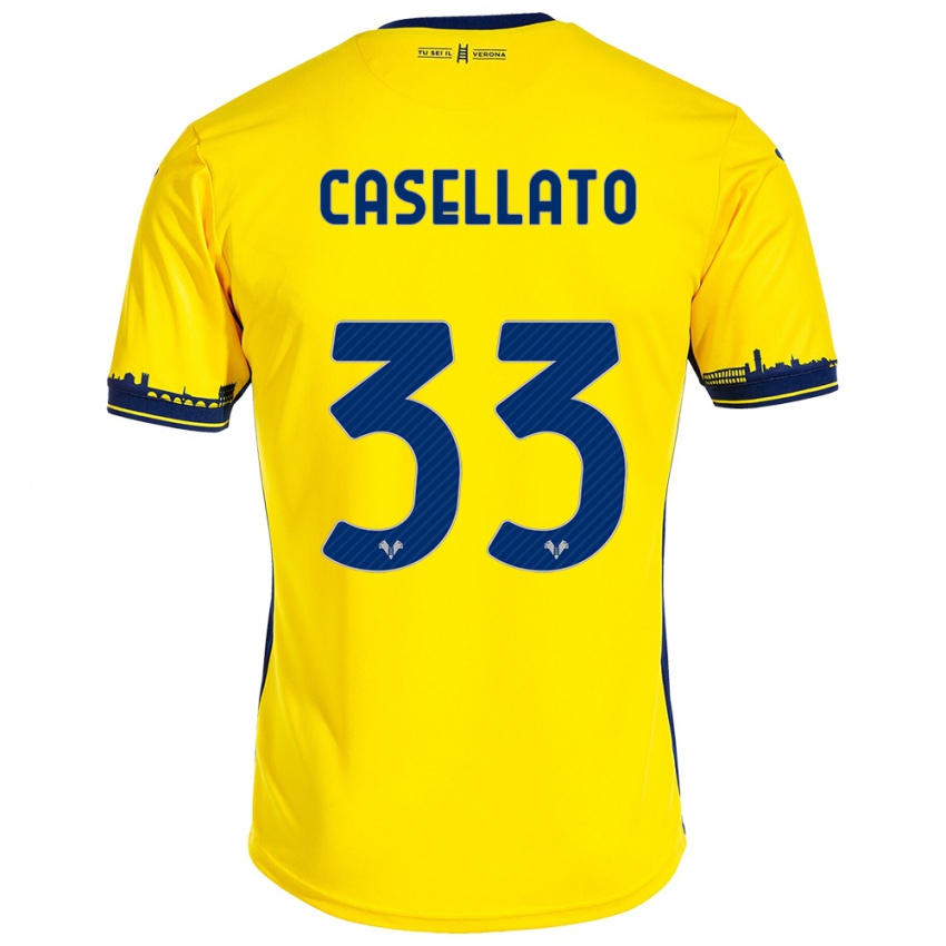 Criança Camisola Elisa Casellato #33 Amarelo Alternativa 2023/24 Camisa Brasil