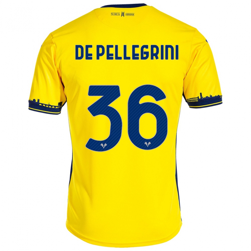 Criança Camisola Erika De Pellegrini #36 Amarelo Alternativa 2023/24 Camisa Brasil