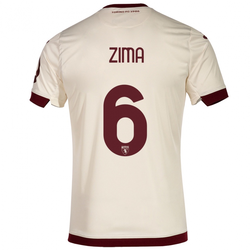 Criança Camisola David Zima #6 Champanhe Alternativa 2023/24 Camisa Brasil