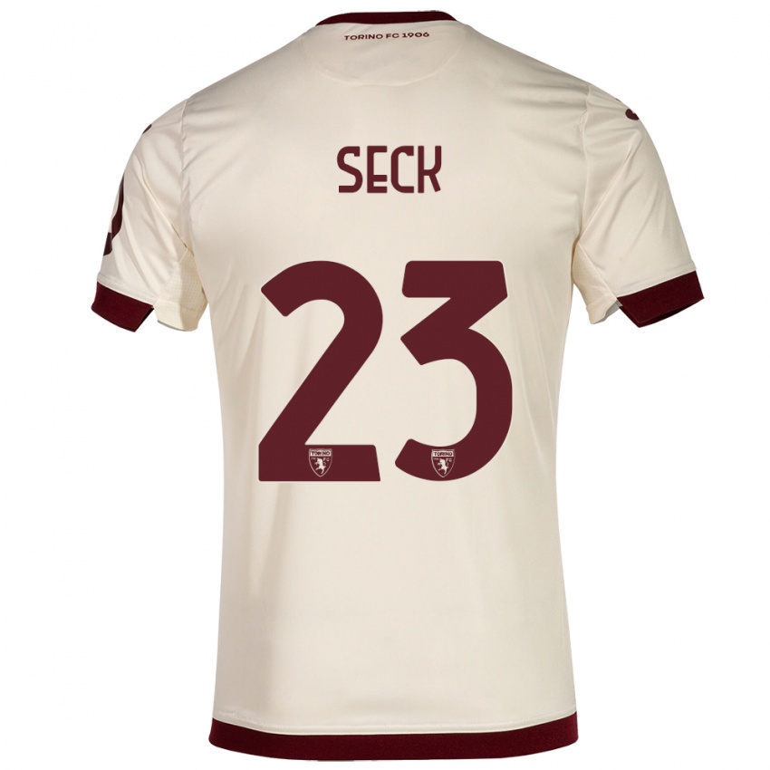 Criança Camisola Demba Seck #23 Champanhe Alternativa 2023/24 Camisa Brasil