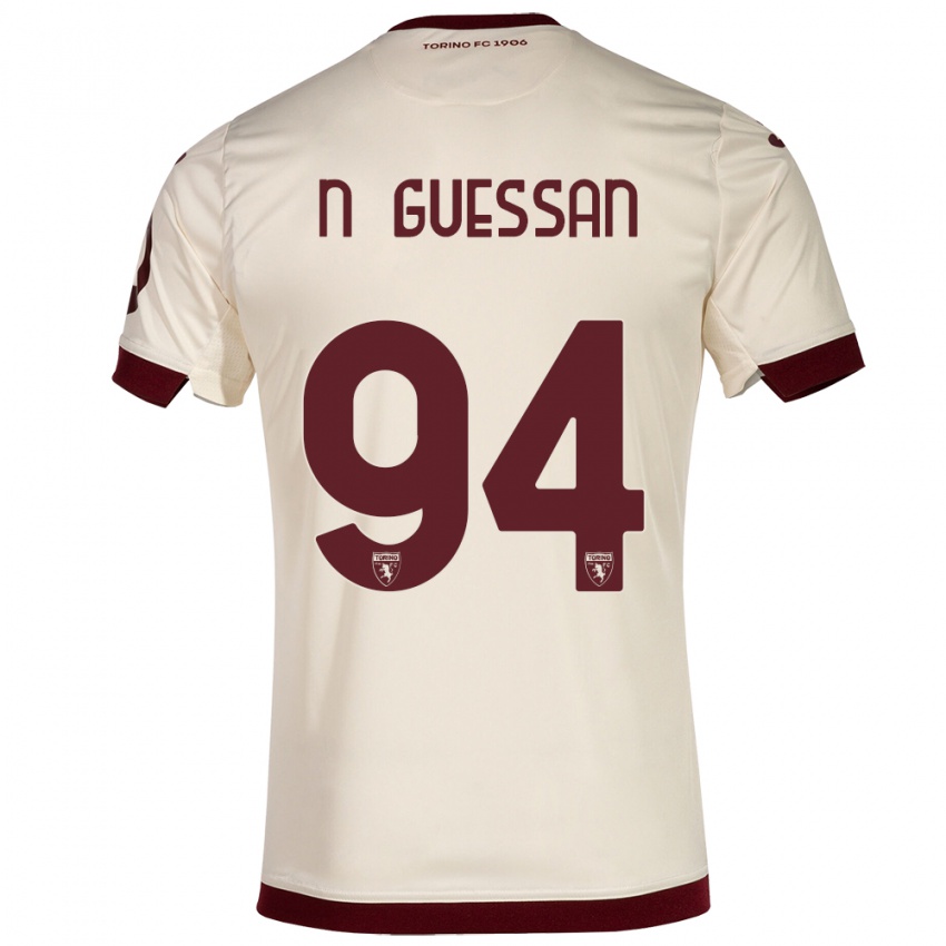 Criança Camisola Ange Caumenan N'guessan #94 Champanhe Alternativa 2023/24 Camisa Brasil