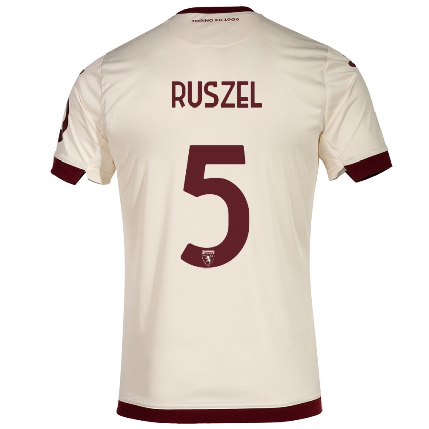 Criança Camisola Marcel Ruszel #5 Champanhe Alternativa 2023/24 Camisa Brasil