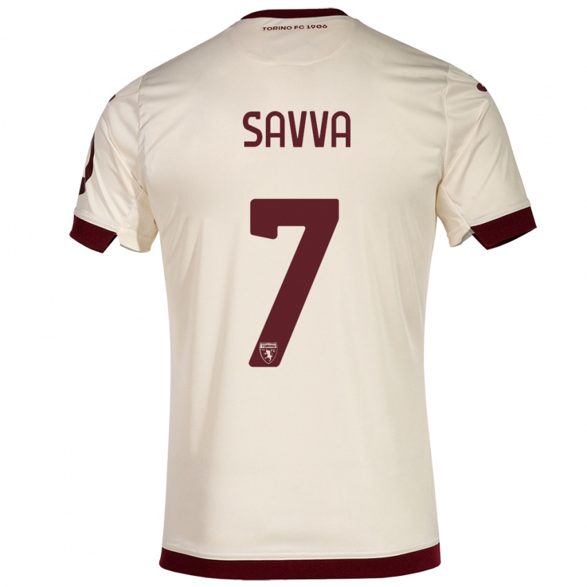 Criança Camisola Zanos Savva #7 Champanhe Alternativa 2023/24 Camisa Brasil