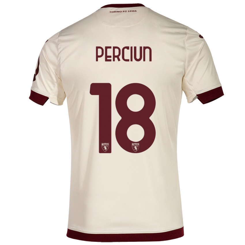 Criança Camisola Sergiu Perciun #18 Champanhe Alternativa 2023/24 Camisa Brasil