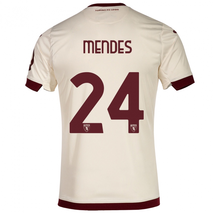 Criança Camisola Rodrigo Mendes #24 Champanhe Alternativa 2023/24 Camisa Brasil