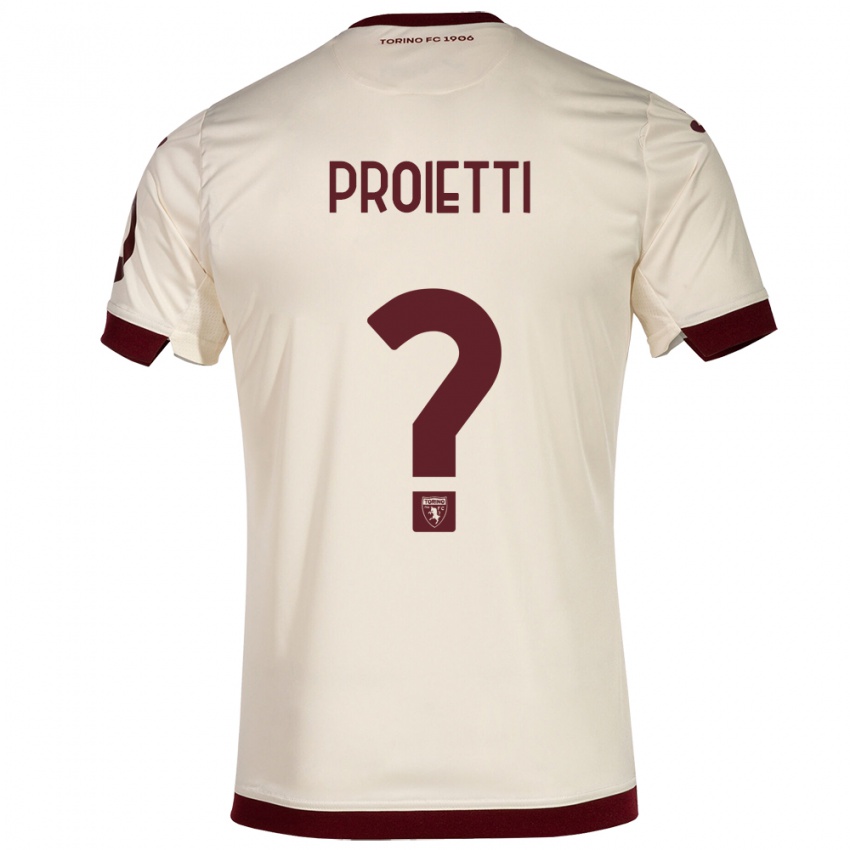 Criança Camisola Riccardo Proietti #0 Champanhe Alternativa 2023/24 Camisa Brasil