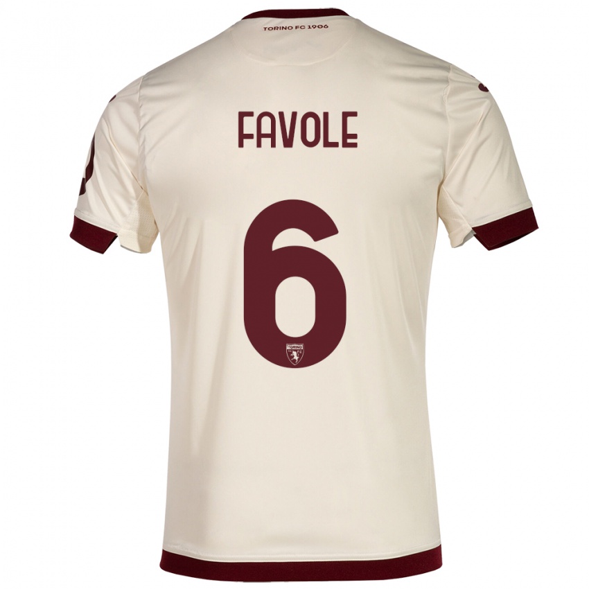 Criança Camisola Stefania Favole #6 Champanhe Alternativa 2023/24 Camisa Brasil