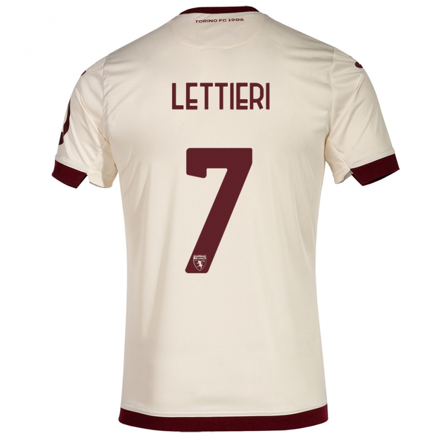 Criança Camisola Jessica Lettieri #7 Champanhe Alternativa 2023/24 Camisa Brasil