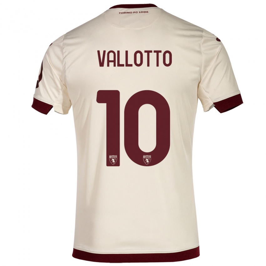 Criança Camisola Greta Vallotto #10 Champanhe Alternativa 2023/24 Camisa Brasil