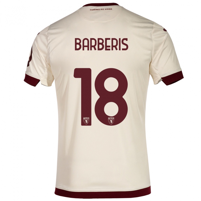 Criança Camisola Laura Barberis #18 Champanhe Alternativa 2023/24 Camisa Brasil