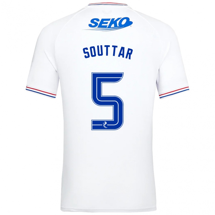 Criança Camisola John Souttar #5 Branco Alternativa 2023/24 Camisa Brasil