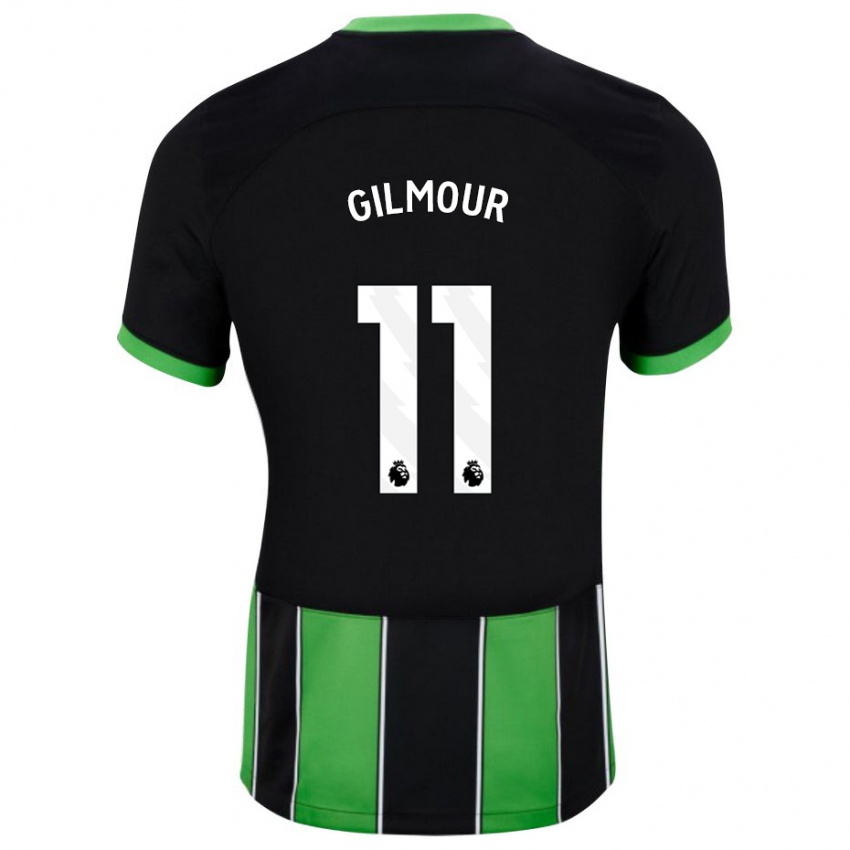 Criança Camisola Billy Gilmour #11 Preto Verde Alternativa 2023/24 Camisa Brasil