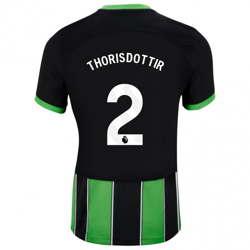 Criança Camisola Maria Thorisdottir #2 Preto Verde Alternativa 2023/24 Camisa Brasil
