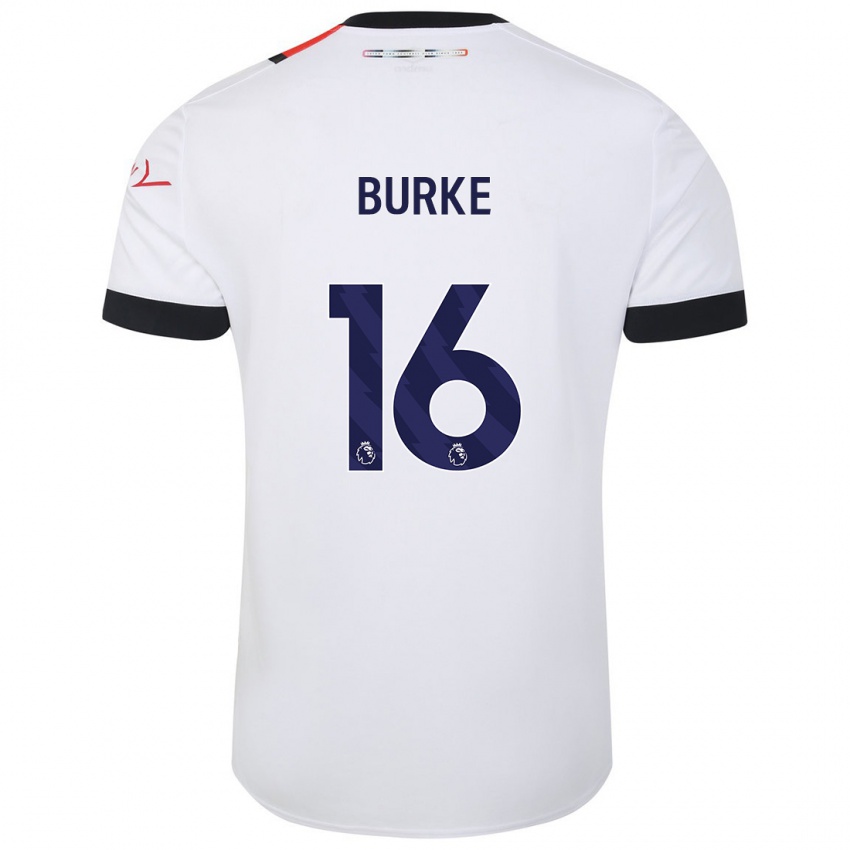 Criança Camisola Reece Burke #16 Branco Alternativa 2023/24 Camisa Brasil