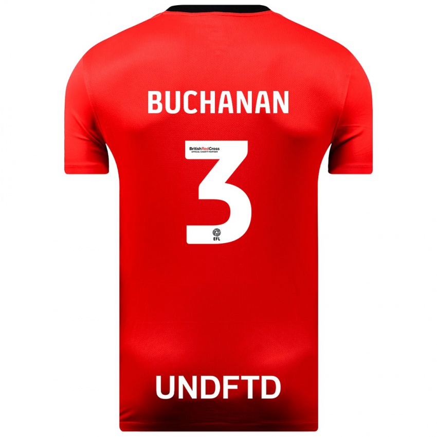 Criança Camisola Lee Buchanan #3 Vermelho Alternativa 2023/24 Camisa Brasil