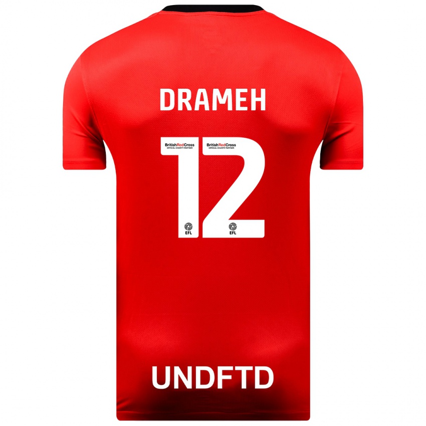 Criança Camisola Cody Drameh #12 Vermelho Alternativa 2023/24 Camisa Brasil