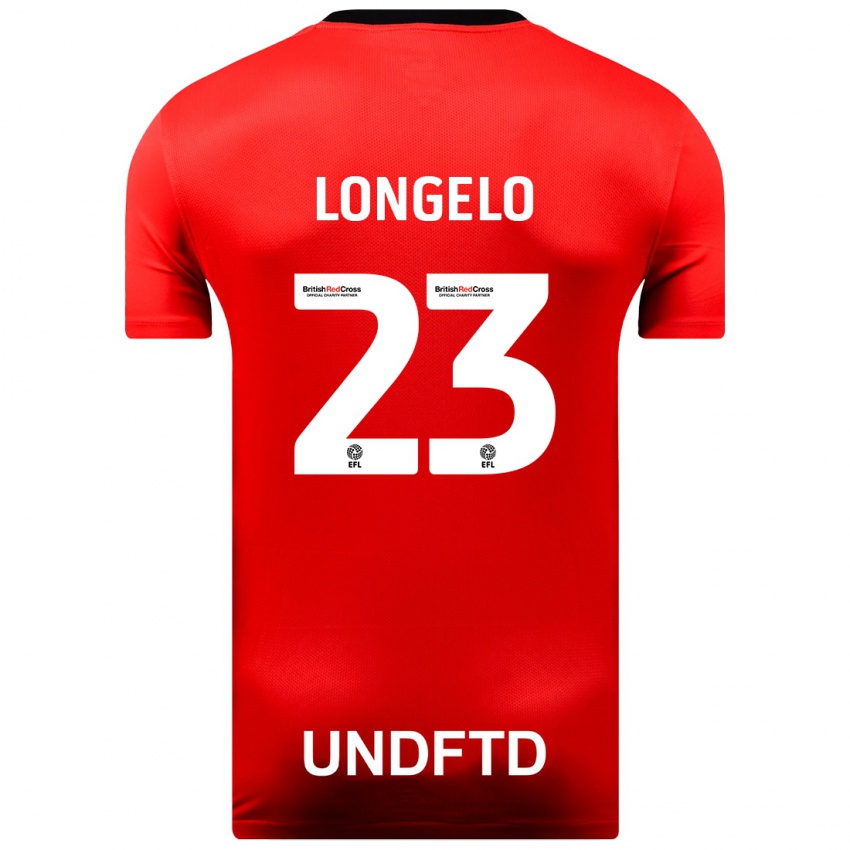 Criança Camisola Emmanuel Longelo #23 Vermelho Alternativa 2023/24 Camisa Brasil