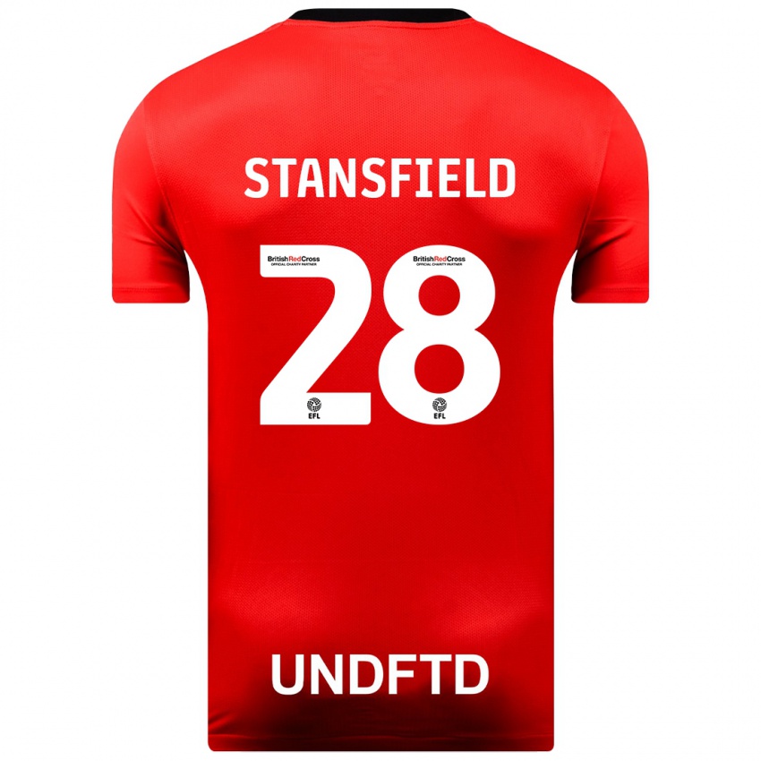 Criança Camisola Jay Stansfield #28 Vermelho Alternativa 2023/24 Camisa Brasil