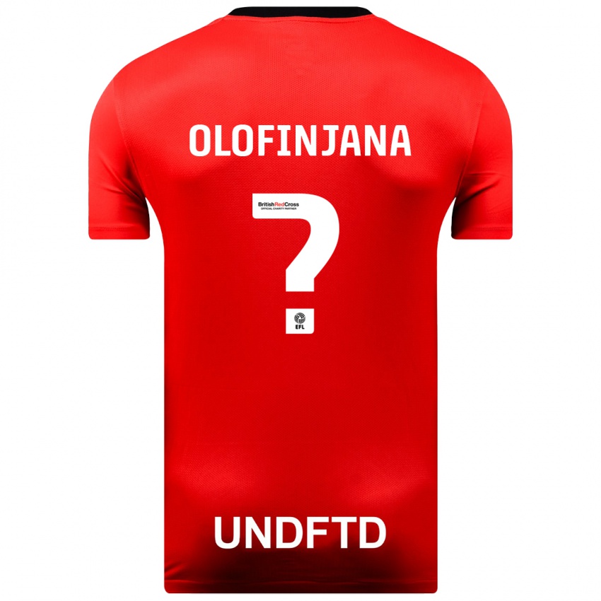 Criança Camisola Femi Olofinjana #0 Vermelho Alternativa 2023/24 Camisa Brasil