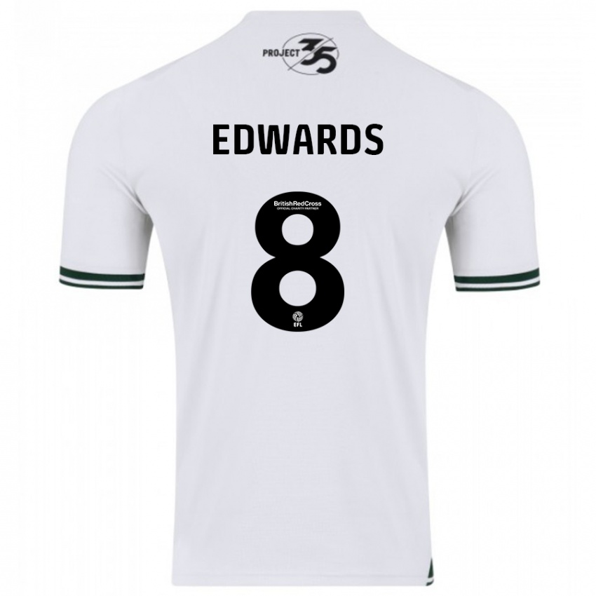 Criança Camisola Joe Edwards #8 Branco Alternativa 2023/24 Camisa Brasil