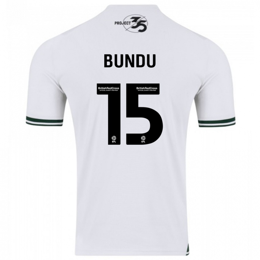 Criança Camisola Mustapha Bundu #15 Branco Alternativa 2023/24 Camisa Brasil