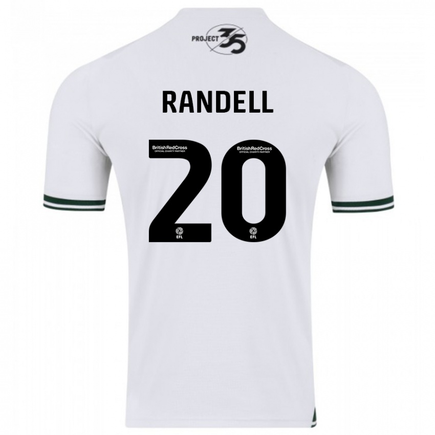 Criança Camisola Adam Randell #20 Branco Alternativa 2023/24 Camisa Brasil