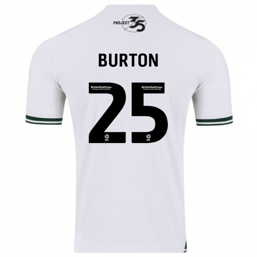 Criança Camisola Callum Burton #25 Branco Alternativa 2023/24 Camisa Brasil