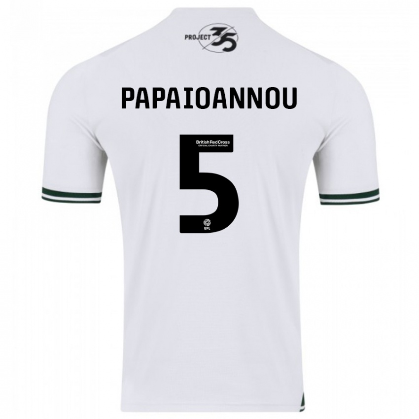 Criança Camisola Panagiota Papaioannou #5 Branco Alternativa 2023/24 Camisa Brasil