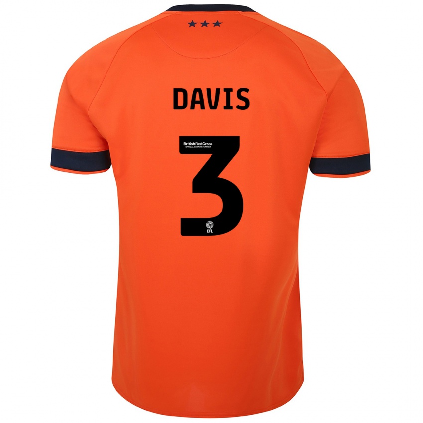 Criança Camisola Leif Davis #3 Laranja Alternativa 2023/24 Camisa Brasil