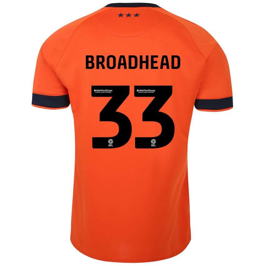 Criança Camisola Nathan Broadhead #33 Laranja Alternativa 2023/24 Camisa Brasil