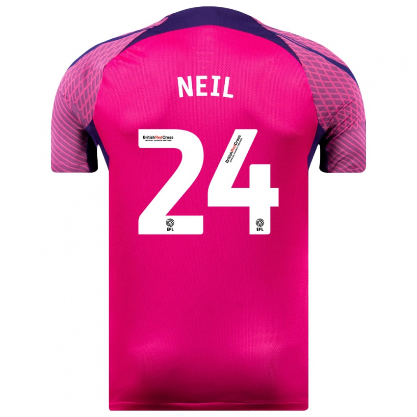 Criança Camisola Dan Neil #24 Roxo Alternativa 2023/24 Camisa Brasil