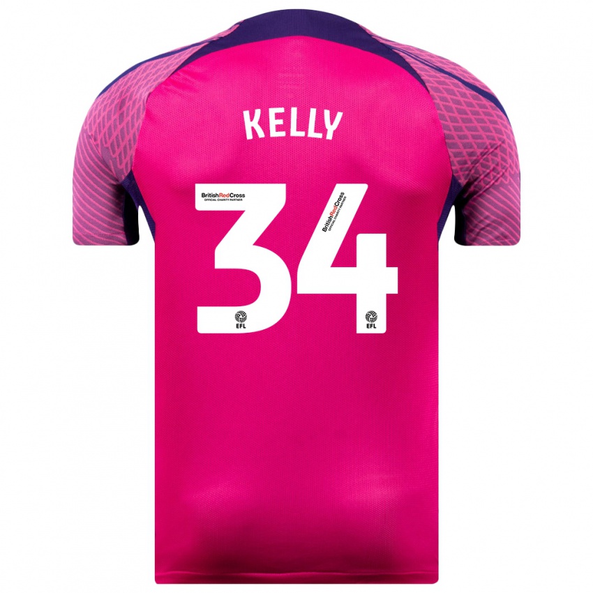 Criança Camisola Caden Kelly #34 Roxo Alternativa 2023/24 Camisa Brasil