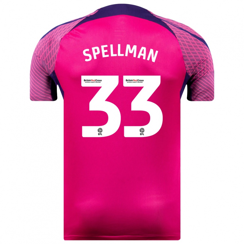 Criança Camisola Michael Spellman #33 Roxo Alternativa 2023/24 Camisa Brasil