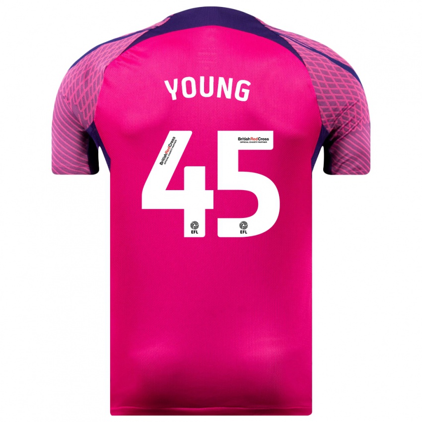 Criança Camisola Matthew Young #45 Roxo Alternativa 2023/24 Camisa Brasil