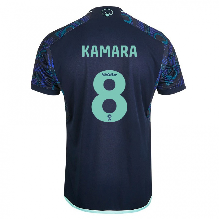 Criança Camisola Glen Kamara #8 Azul Alternativa 2023/24 Camisa Brasil