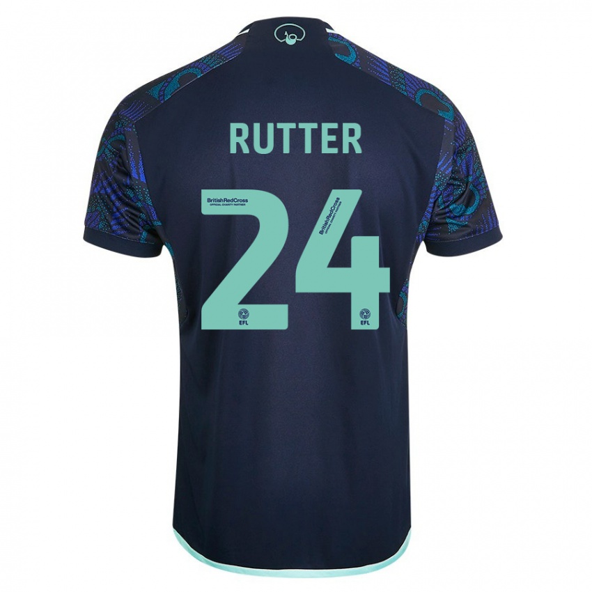 Criança Camisola Georginio Rutter #24 Azul Alternativa 2023/24 Camisa Brasil