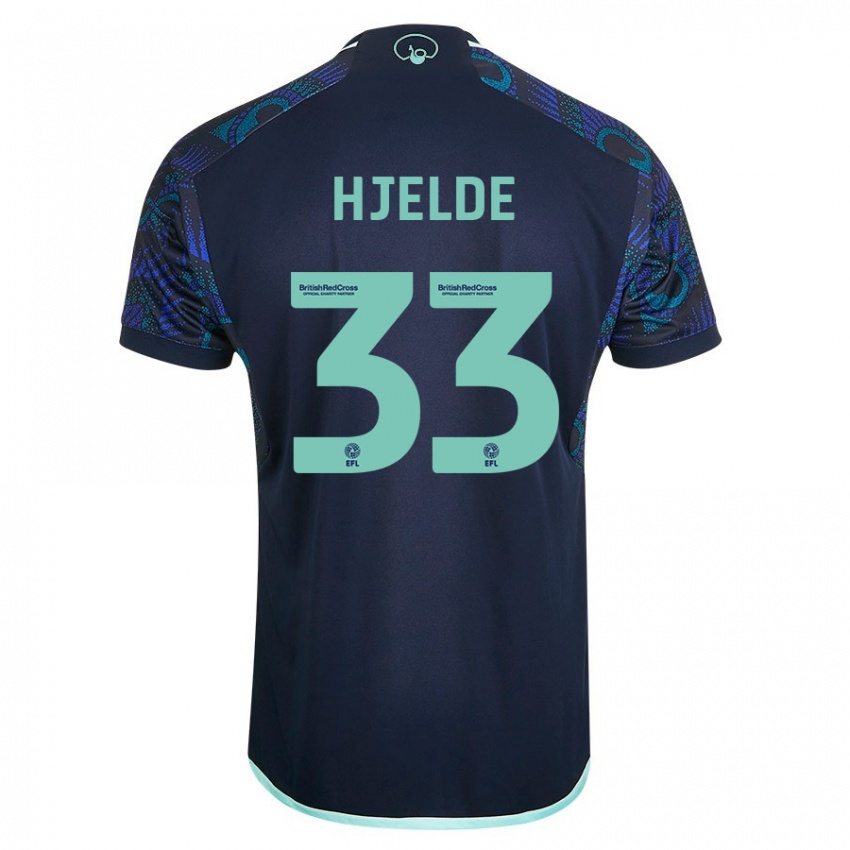 Criança Camisola Leo Fuhr Hjelde #33 Azul Alternativa 2023/24 Camisa Brasil