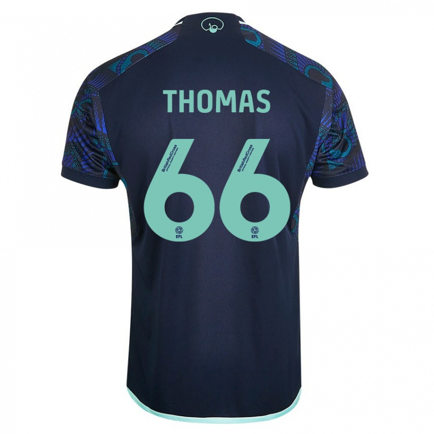 Criança Camisola Luca Thomas #66 Azul Alternativa 2023/24 Camisa Brasil