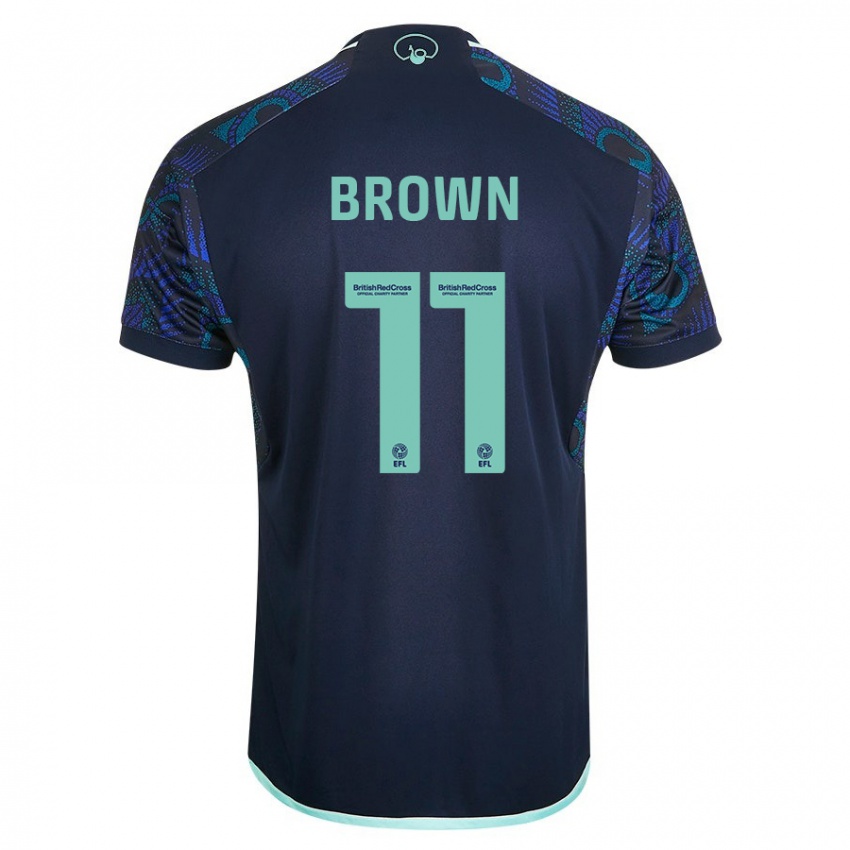 Criança Camisola Abbie Brown #11 Azul Alternativa 2023/24 Camisa Brasil