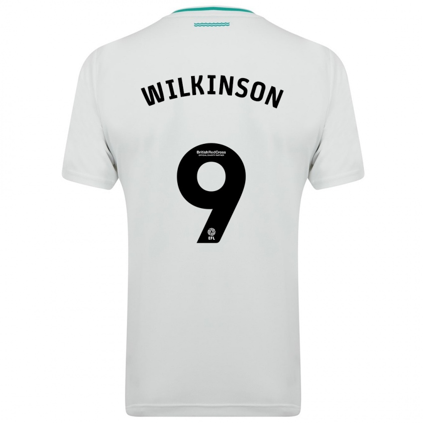 Criança Camisola Katie Wilkinson #9 Branco Alternativa 2023/24 Camisa Brasil