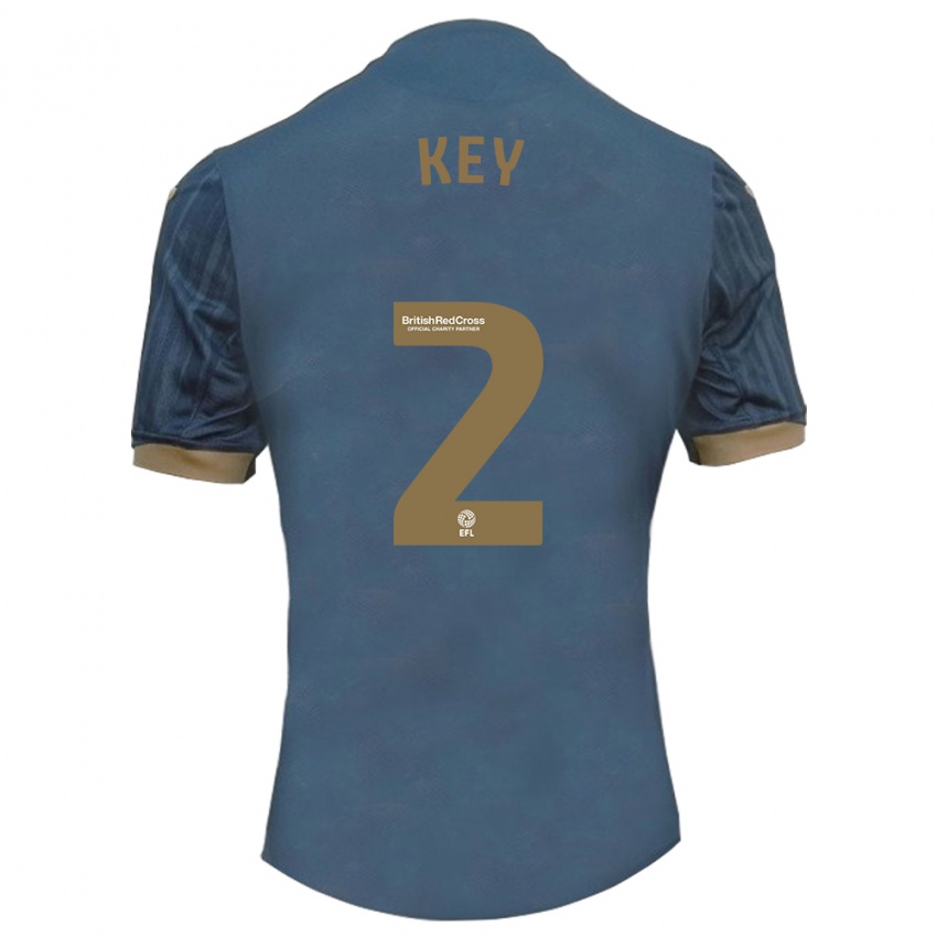Criança Camisola Josh Key #2 Azul-Petróleo Escuro Alternativa 2023/24 Camisa Brasil