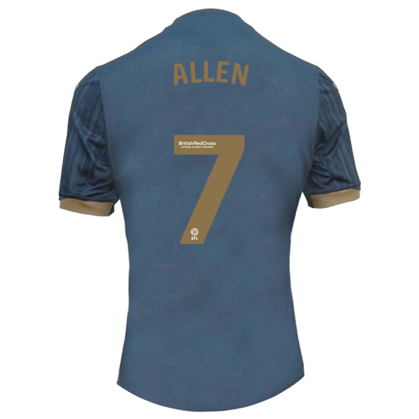 Criança Camisola Joe Allen #7 Azul-Petróleo Escuro Alternativa 2023/24 Camisa Brasil