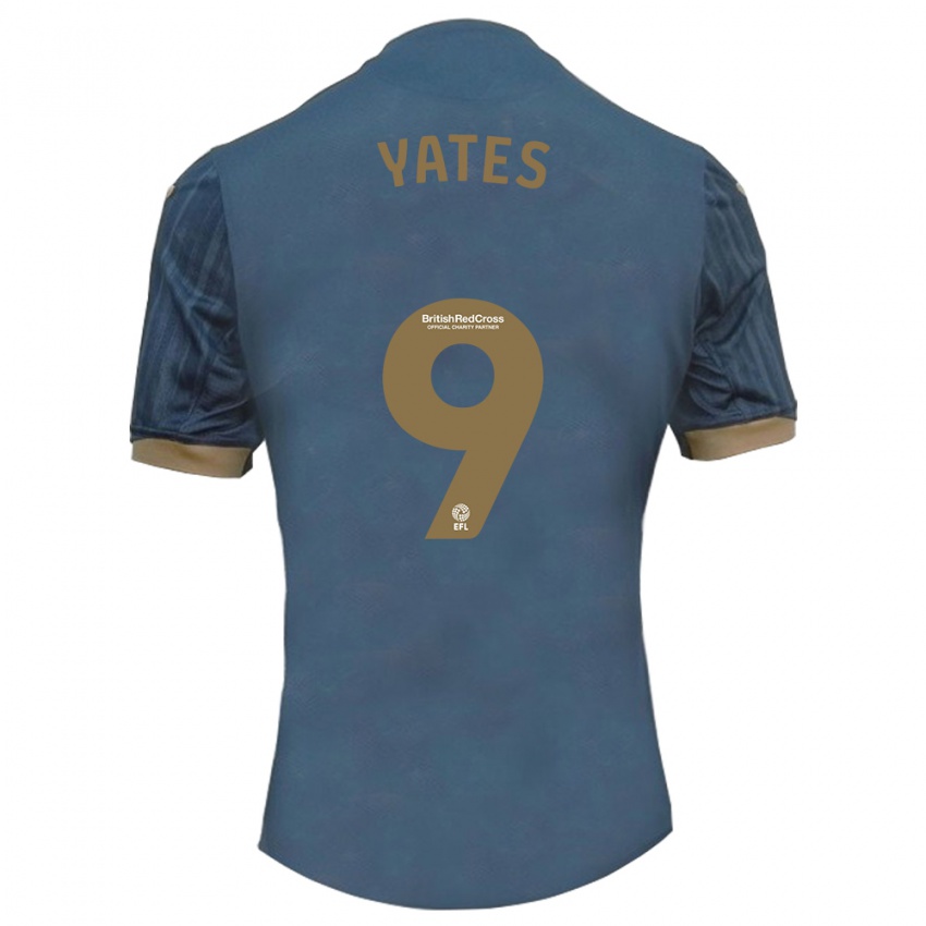 Criança Camisola Jerry Yates #9 Azul-Petróleo Escuro Alternativa 2023/24 Camisa Brasil