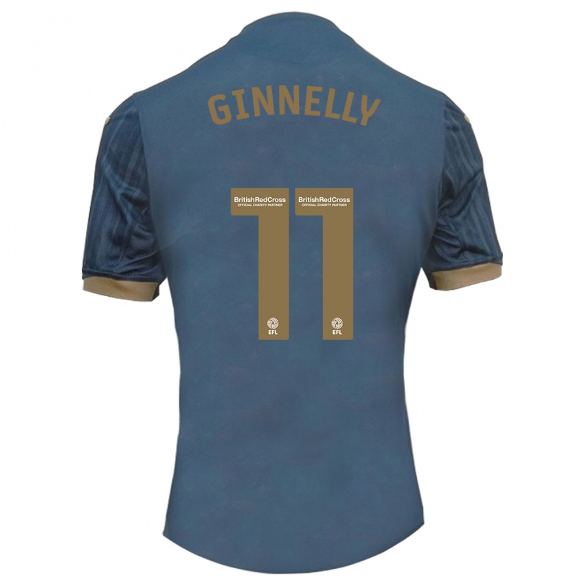 Criança Camisola Josh Ginnelly #11 Azul-Petróleo Escuro Alternativa 2023/24 Camisa Brasil