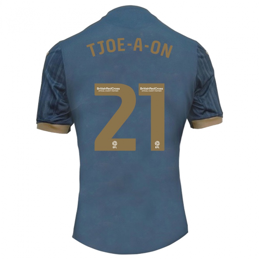 Criança Camisola Nathan Tjoe-A-On #21 Azul-Petróleo Escuro Alternativa 2023/24 Camisa Brasil