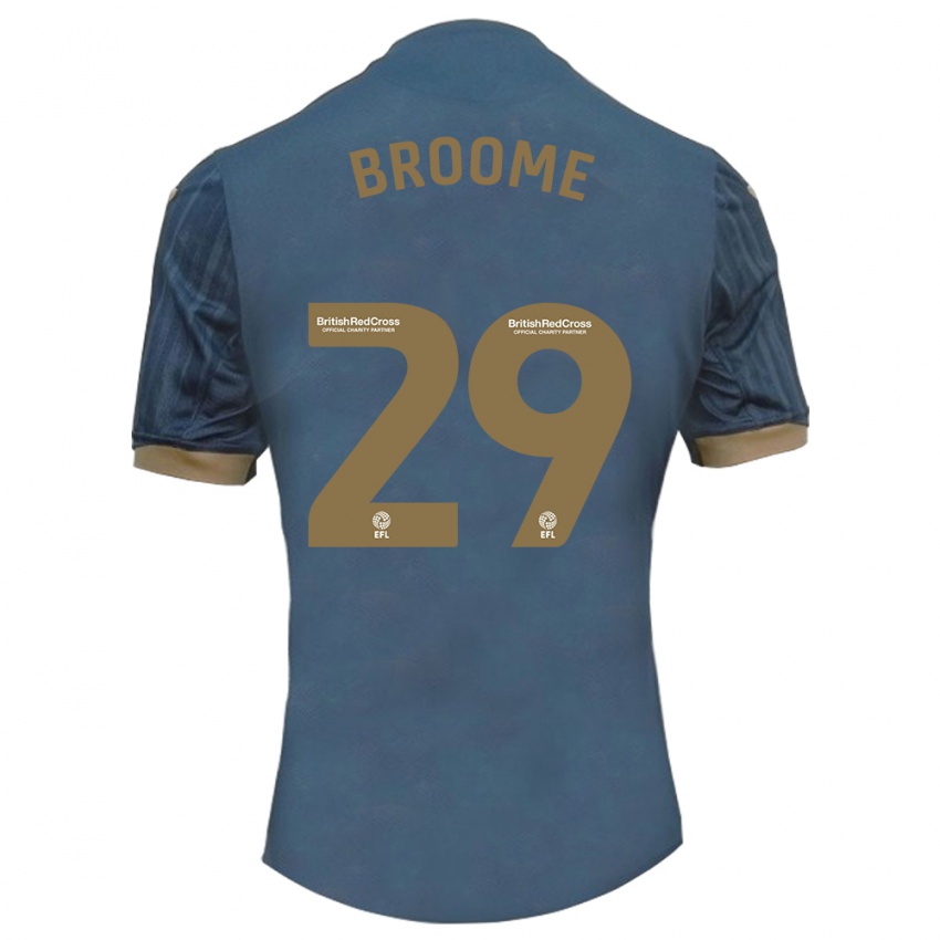 Criança Camisola Nathan Broome #29 Azul-Petróleo Escuro Alternativa 2023/24 Camisa Brasil