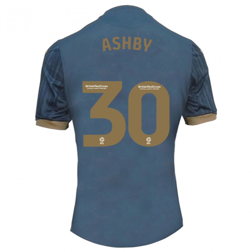 Criança Camisola Harrison Ashby #30 Azul-Petróleo Escuro Alternativa 2023/24 Camisa Brasil