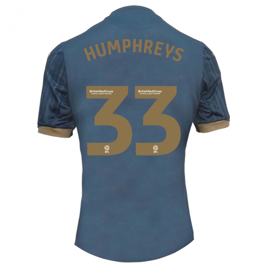 Criança Camisola Bashir Humphreys #33 Azul-Petróleo Escuro Alternativa 2023/24 Camisa Brasil