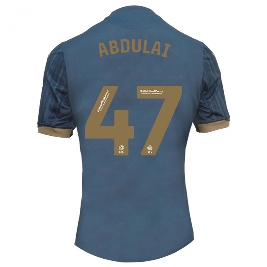 Criança Camisola Azeem Abdulai #47 Azul-Petróleo Escuro Alternativa 2023/24 Camisa Brasil