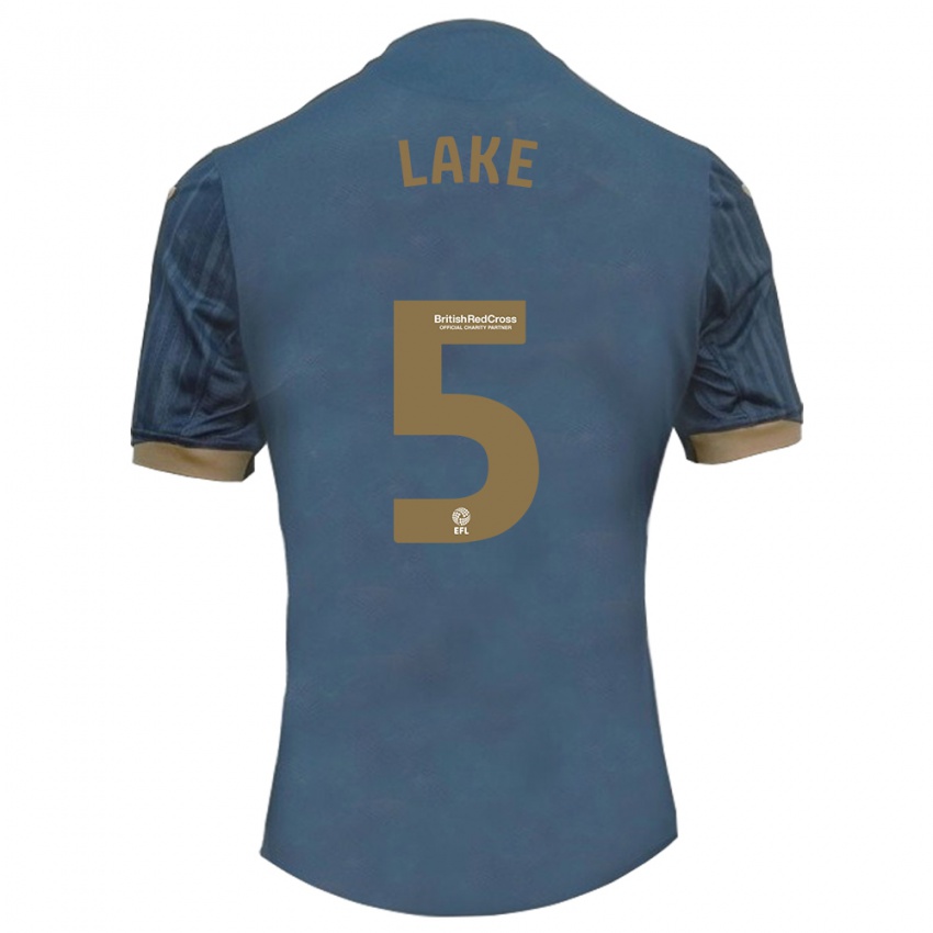 Criança Camisola Ellie Lake #5 Azul-Petróleo Escuro Alternativa 2023/24 Camisa Brasil